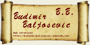 Budimir Baljošević vizit kartica